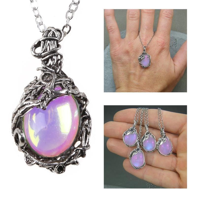 Nice Moonstone Necklace Teardrop Pendant Chain Necklace Party Favors Decoration