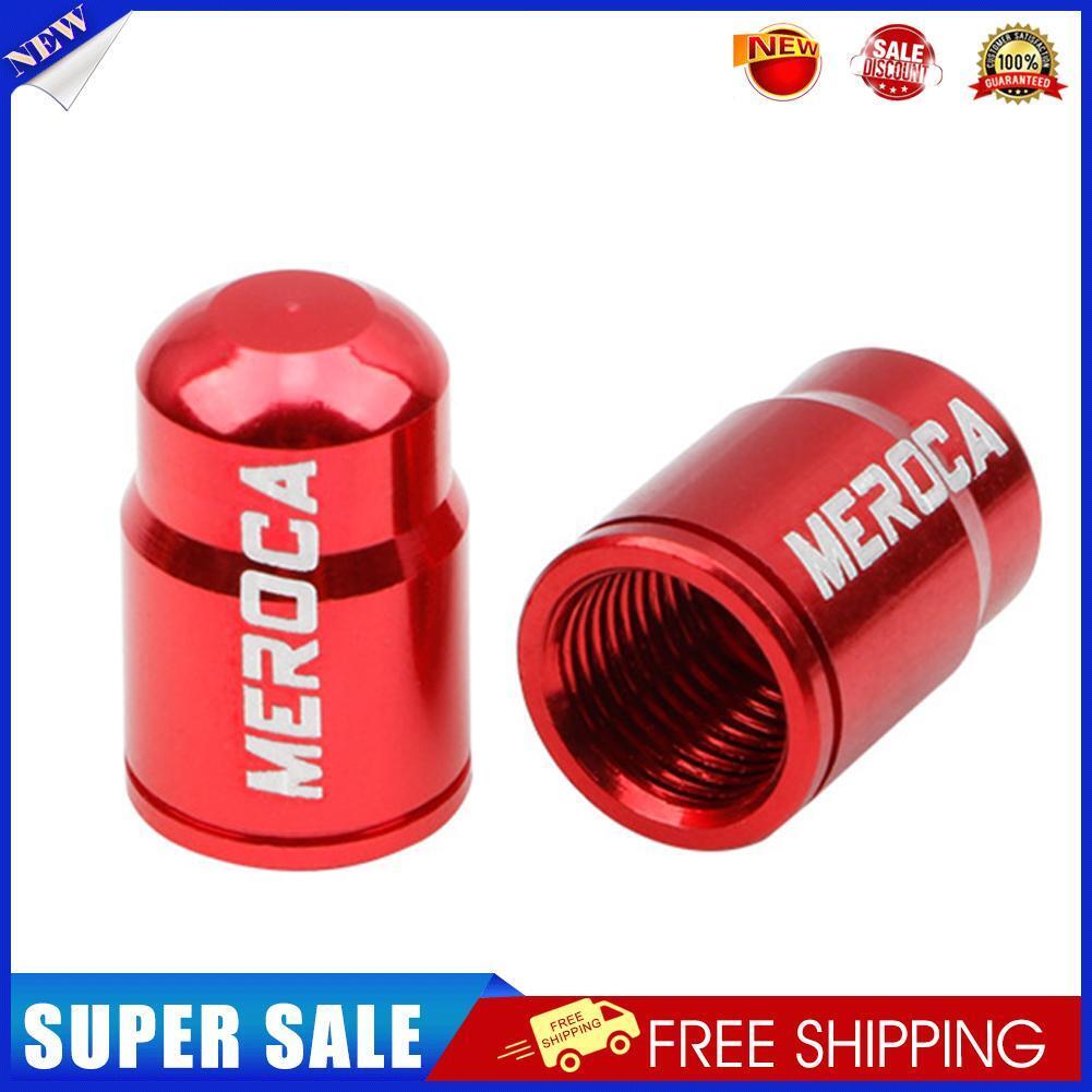2pcs Bicycle Valve Stem Caps Aluminum for MTB Road Bike (American Red)