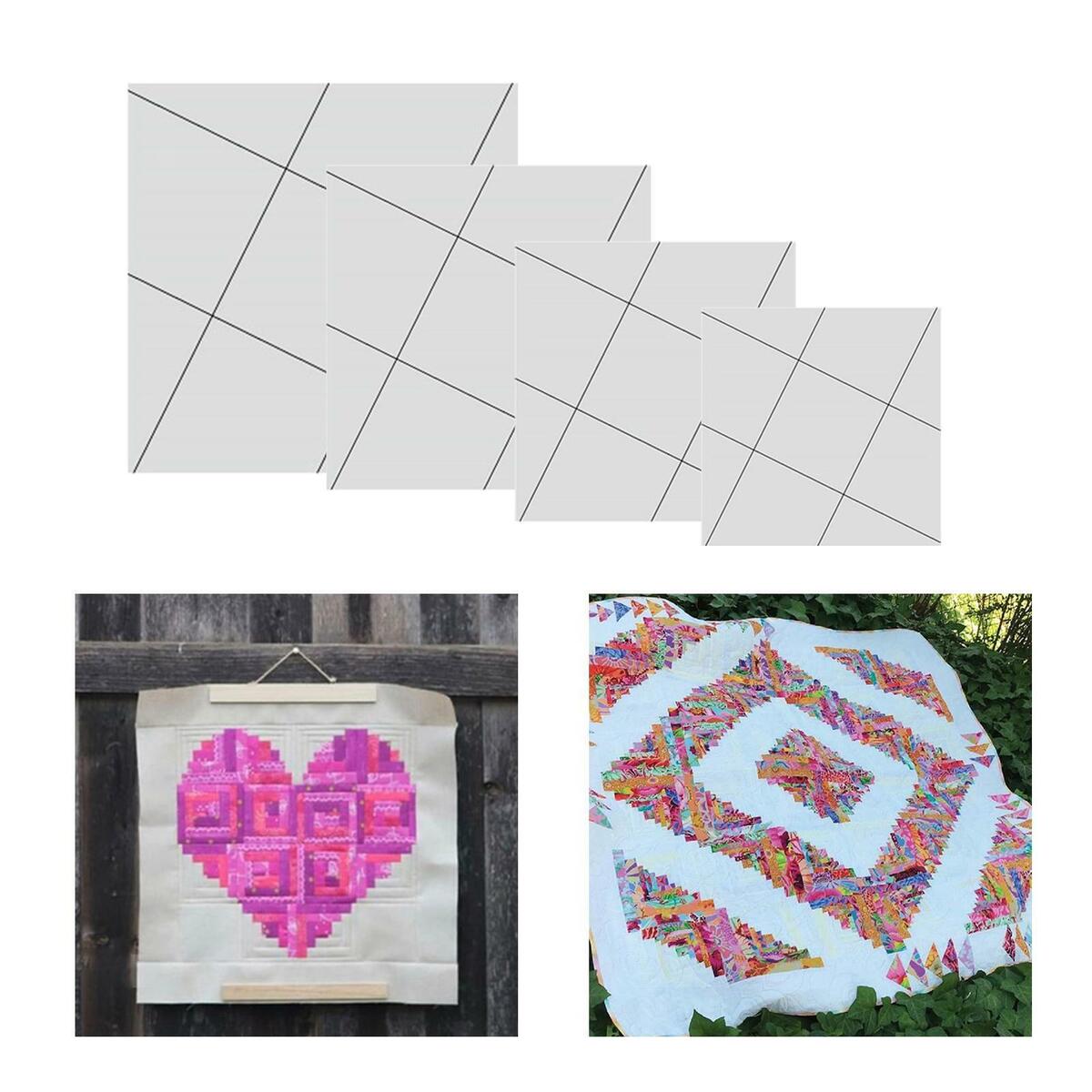 4 Sizes Square Acrylic ing Templates er Ruler  Templates Tool
