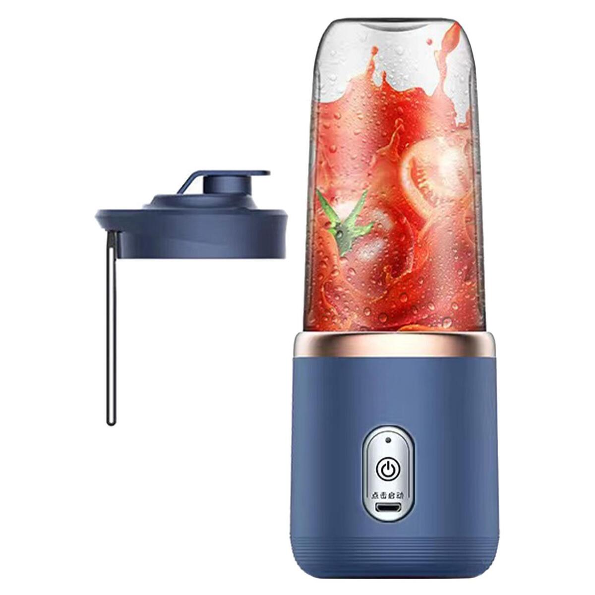 2x 400ml 6  Juicer USB Rechargeable Food Mixer Travel With Cup Lid