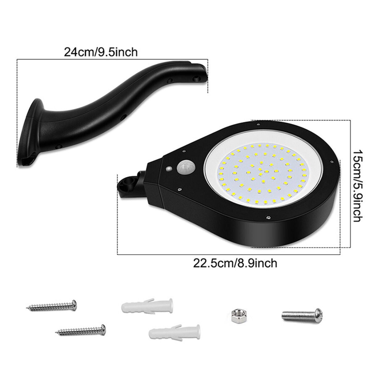 Outdoor Yard Solar Lights Lights PIR Motion Sensor Wall Lamp for Garden