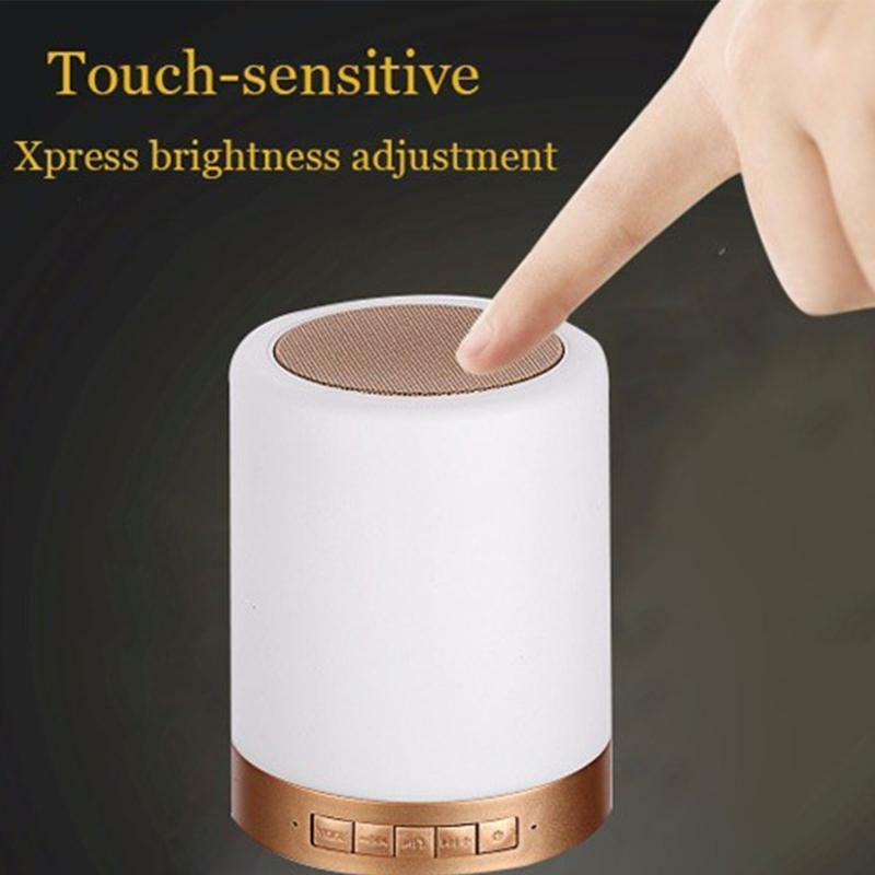 Colorful USB FM Radio Adjustable Small LED Lamp Bluetooth-compatible Speaker