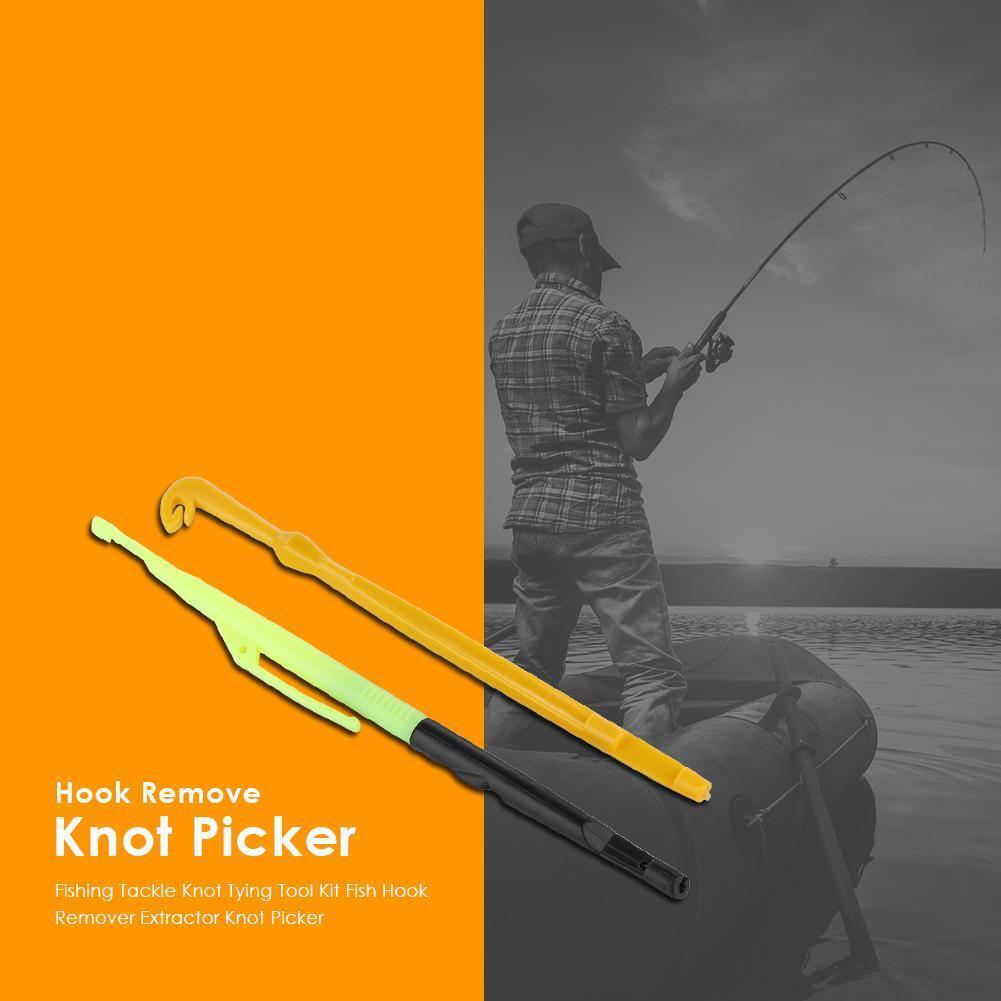 2 packs Fishing Tackle Knot Tying Tool Kit Fish Hook Remover Disgorger Unho