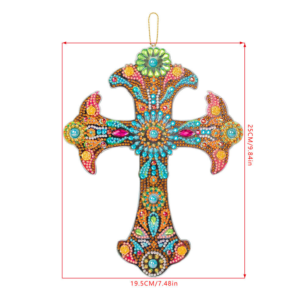 DIY Diamond Painting Cross Pendant Acrylic Hanging Wall Home Decor (ZT100)