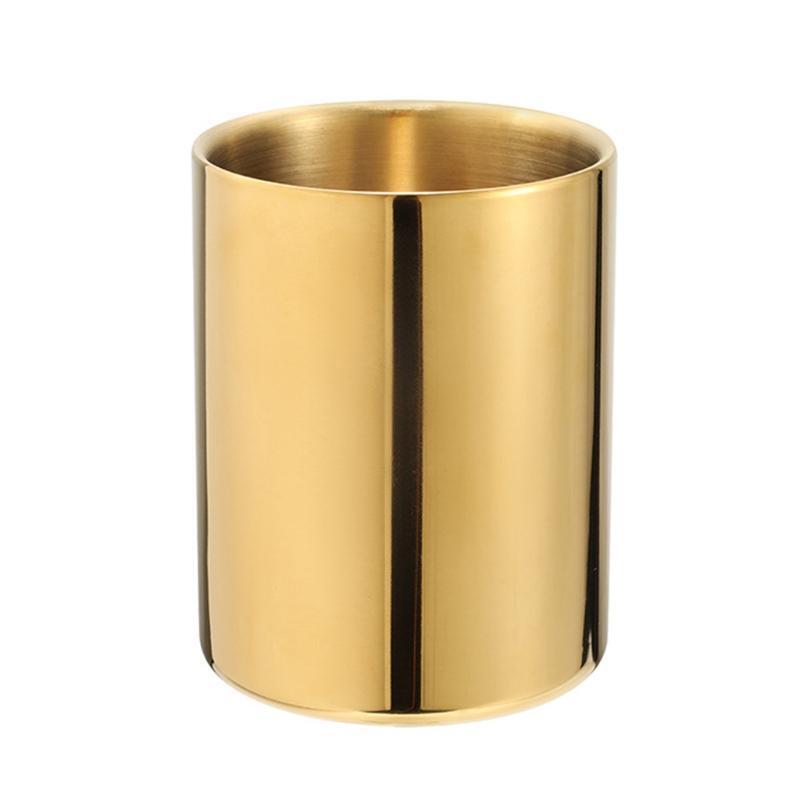 Multi-purpose Pencil Holder Remote Caddy Stainless Steel Pen Cup Large Capacity