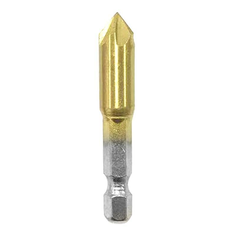 1/4'' Hex Shank HSS 5 Flute Countersink 90 Degree Center Punch Tool Set For Wood