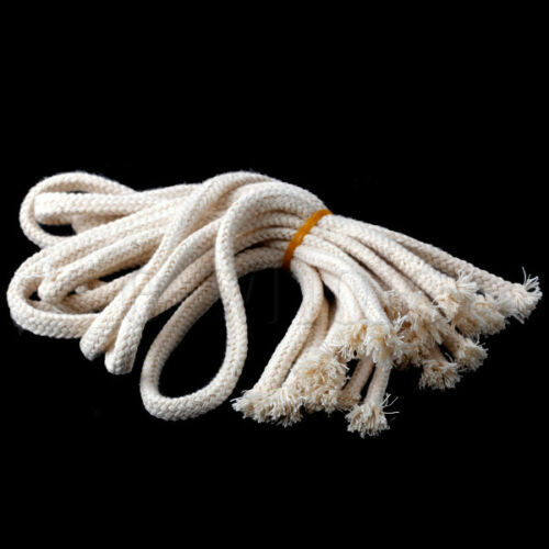 10Pcs 1.32Feet Long Dia. 1/4" Round Cotton Kerosene Oil Lamp Wicks Burner