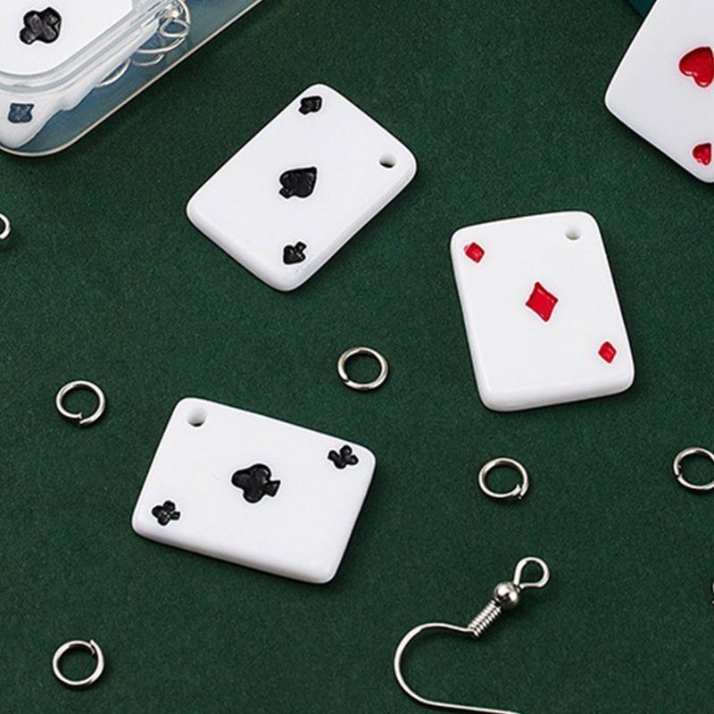 Funny Playing Card Earring Supply Kit for Jewelry DIY Making Valentine's Day