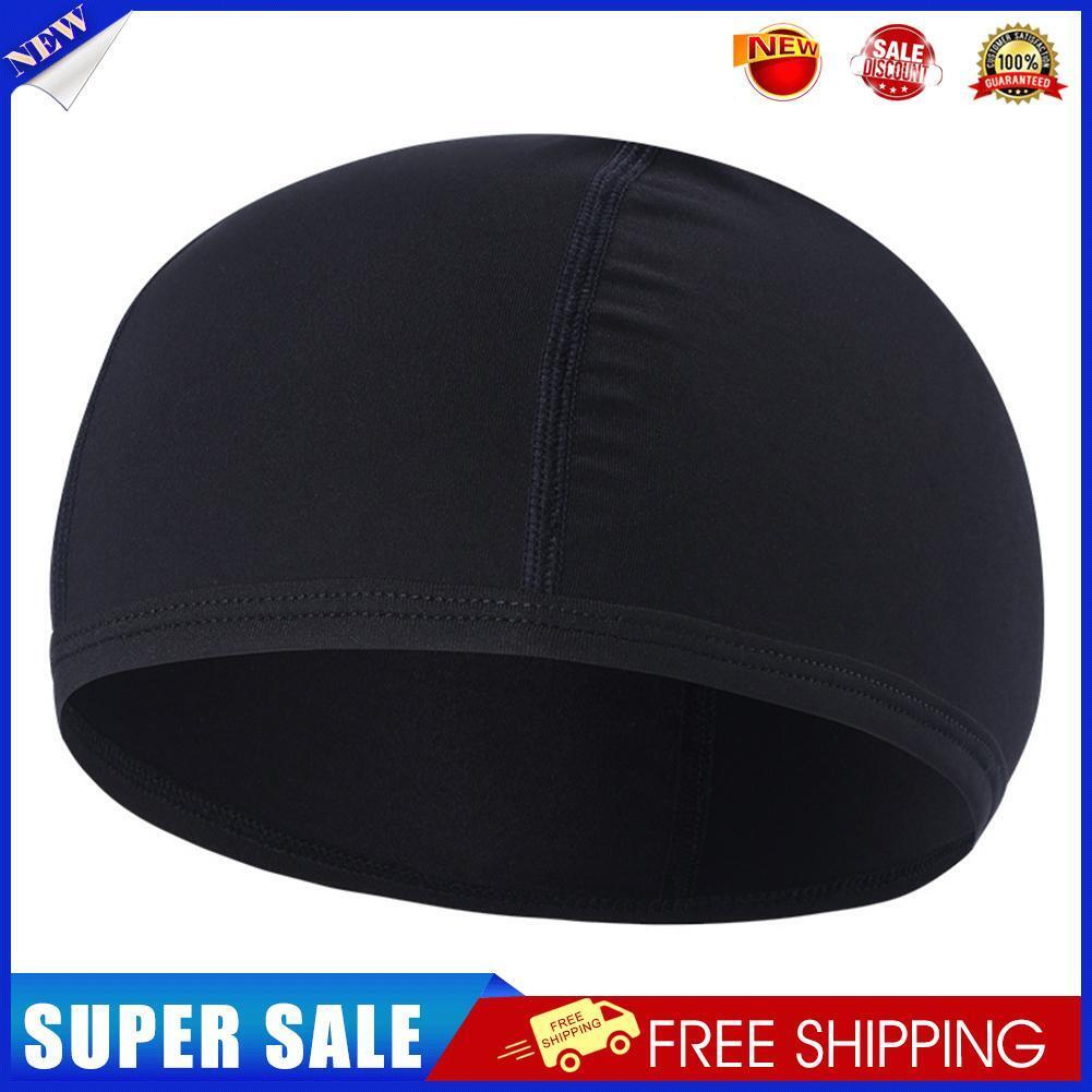 Quick Dry Helmet Liner Cap Anti-UV Motorcycle Windproof Riding Hats (Black)