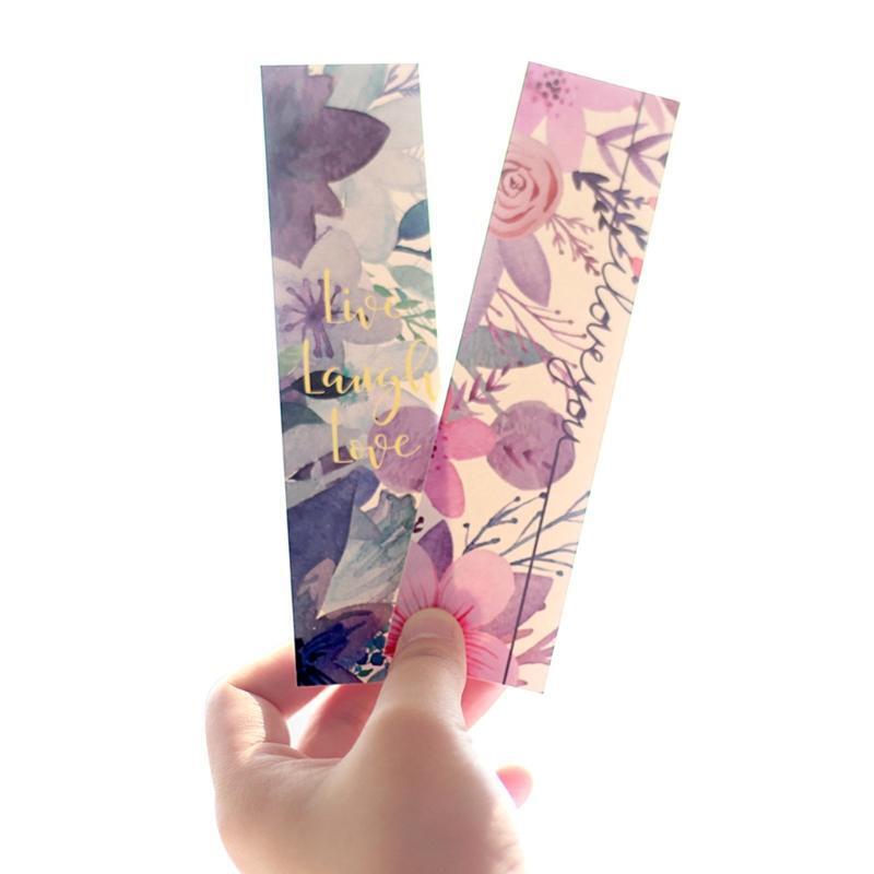 30 Pieces Unique Design Bookmark Exquisite Flower Bookmark Reading Stationery