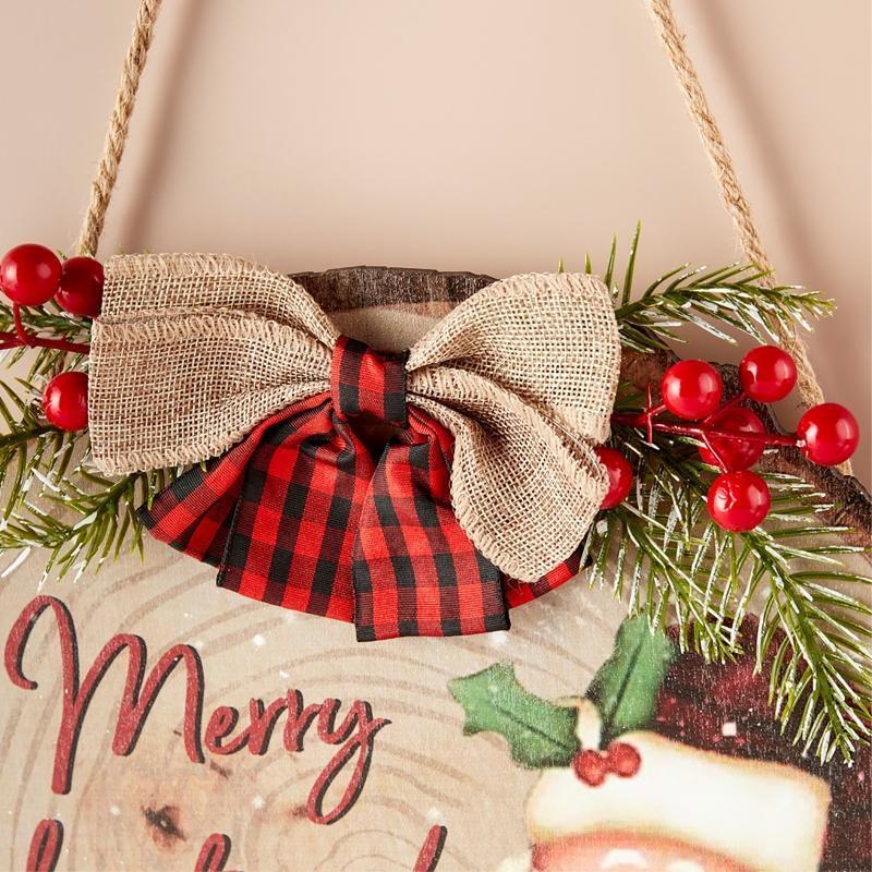Merry Xmas Wreath Decors Accessories Christmas Gifts Charms Window Wall Ornament
