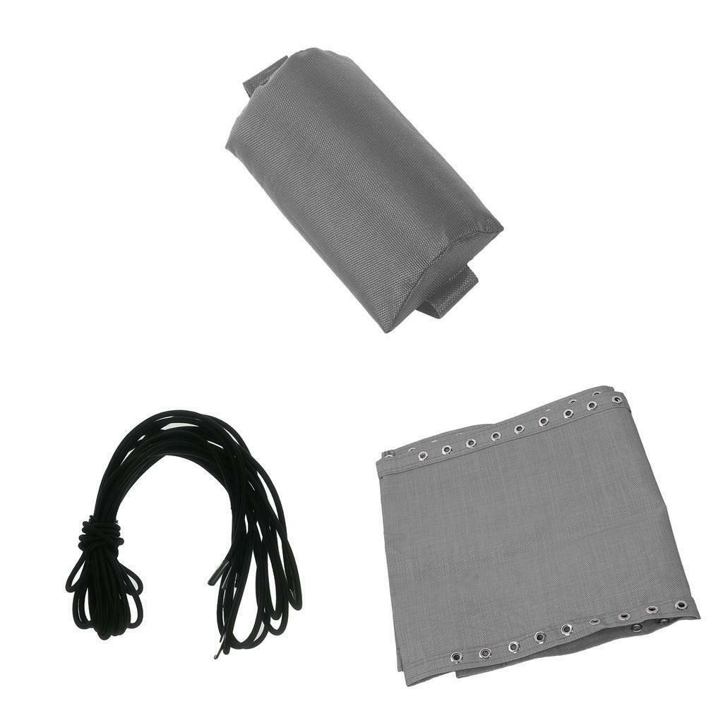 Cloth Headrest Pillow + Rope Kit for Patio Sling  Breathable Black/Gray