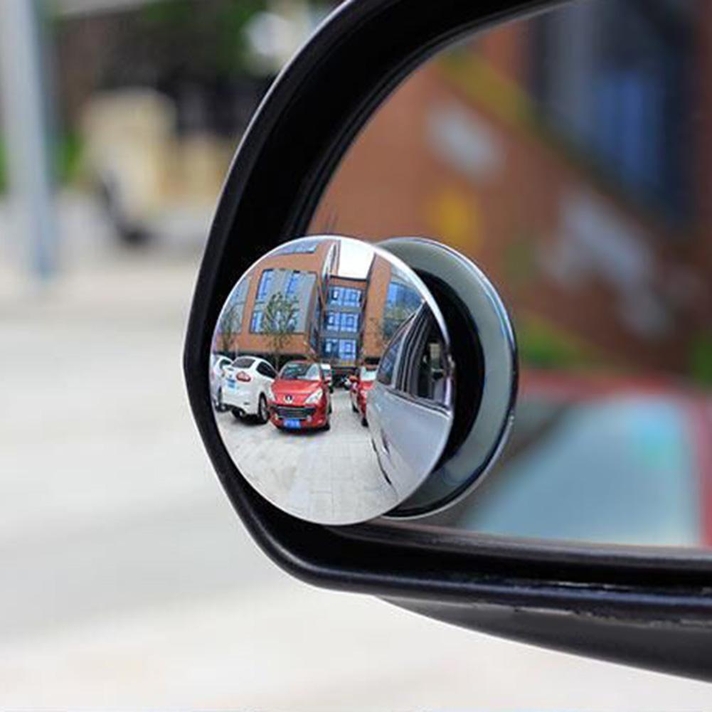 2pcs 360° Frameless Wide Angle Round Convex Car Rearview Blind Spot Mirrors