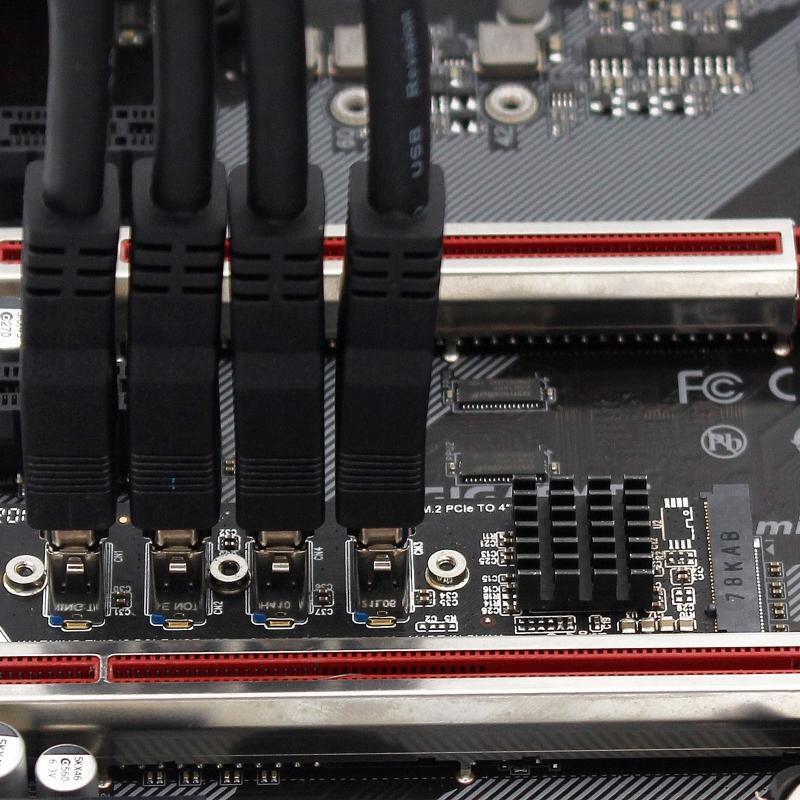 M.2 M Key SSD to PCIE 3.0 X1 Adapter M Key Card Support 2230 -2280 SSD Bracket