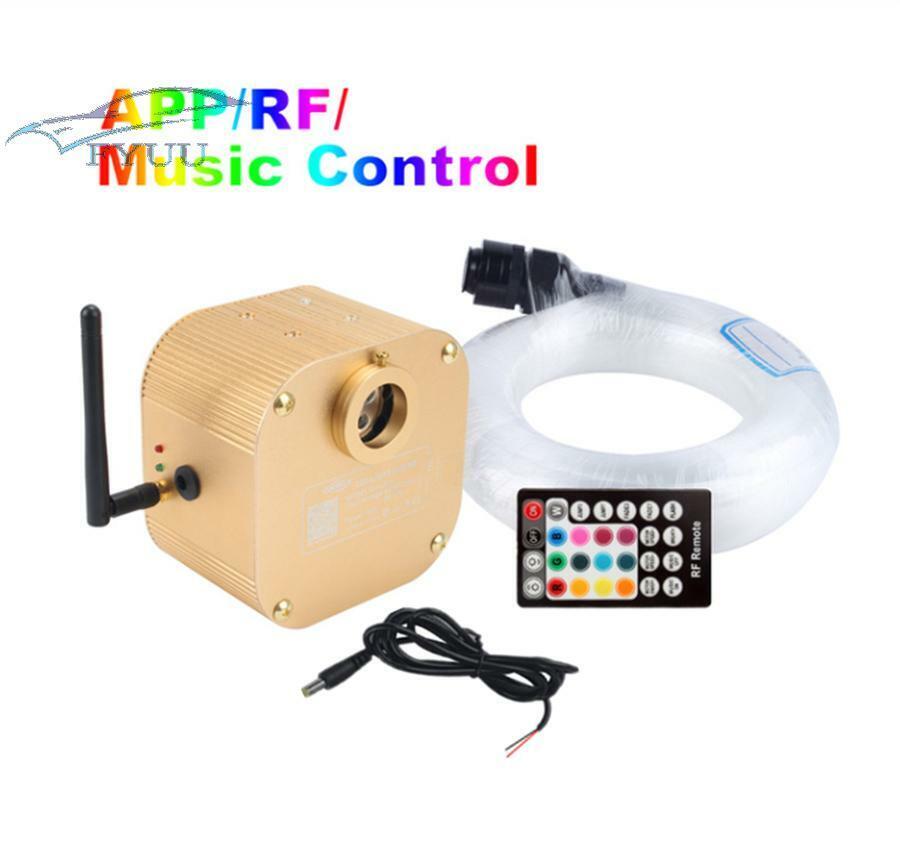 300pcs 16W 2M Bluetooth  Remote Music Control Star Ceiling winkle RGBW Fiber