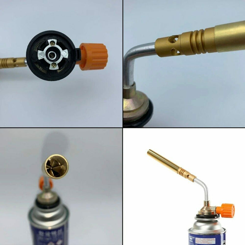 1 pcs Gas Blow Torch Twin Brazing Flame Gun Lighter Soldering Welding Iron