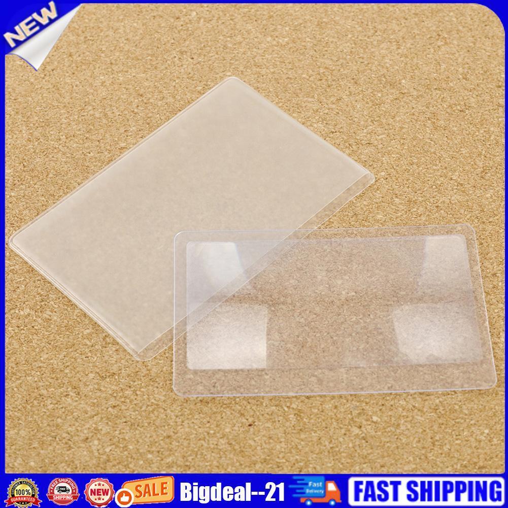 10 PCS Credit Card 3 X Magnifier Magnification Magnifying Fresnel LENS