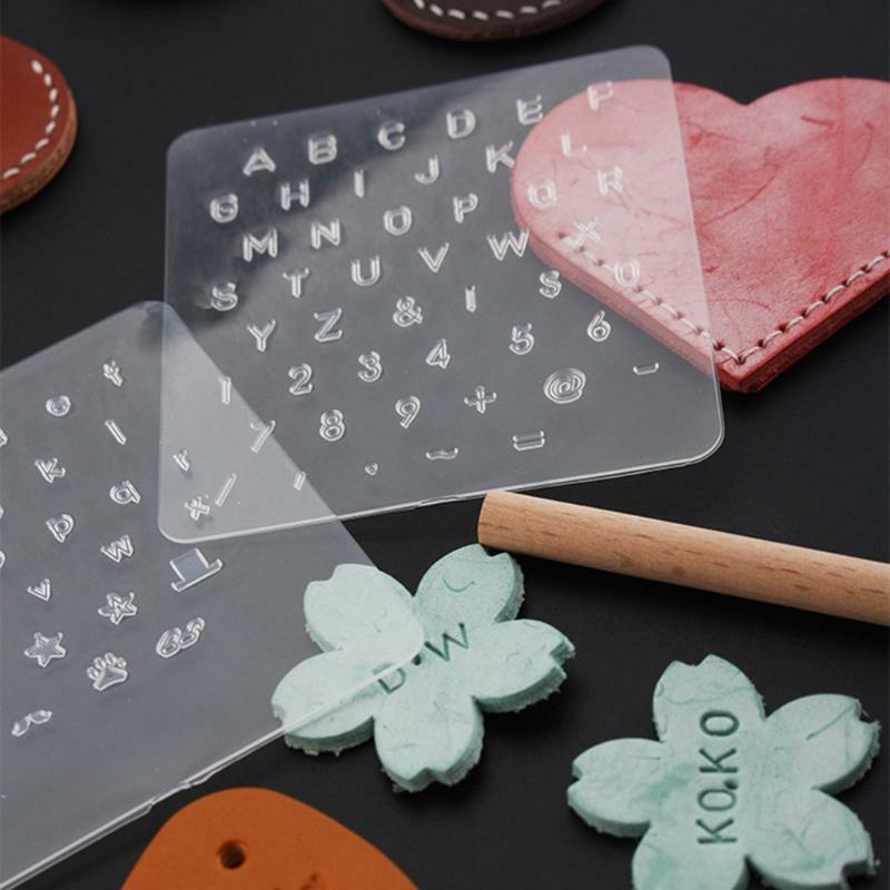 3Pcs Letter Number Leathercarft Stamping Tools Alphabet Stamps Handle Punch Kit