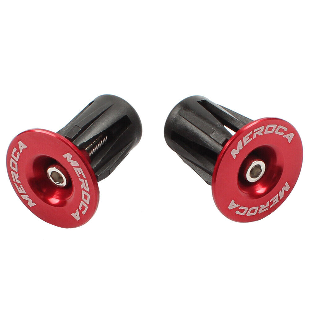 1 Pair Bicycle Handle Bar Grip End Cap Road MTB Handlebar End Plugs (Red)