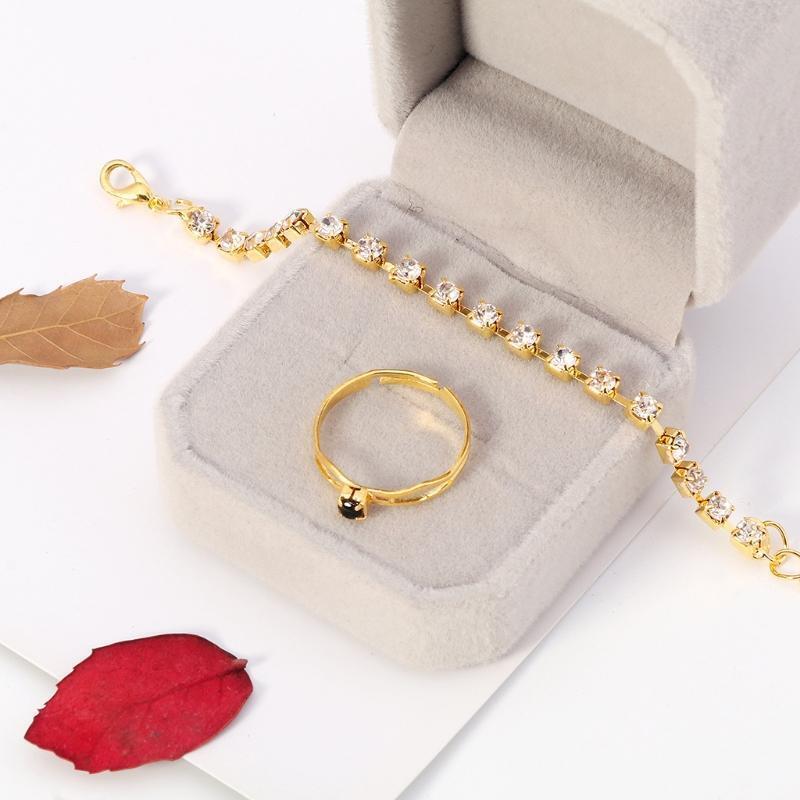 Women's Bridal Jewelry Set for Wedding Crystal Teardrop Pendant Necklace Earring