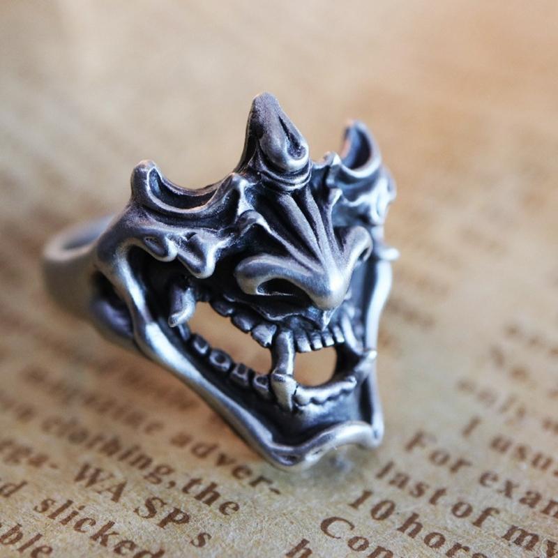 Stylish Open Ring Demon Shape Gothic Statement Party Chunky Jewelry for Men Teen