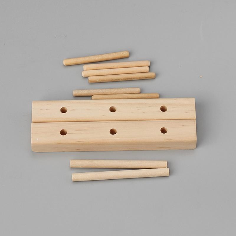 6 Spools Wooden Thread Rack Thread Holder Organizer for Embroidery Quilting Sew