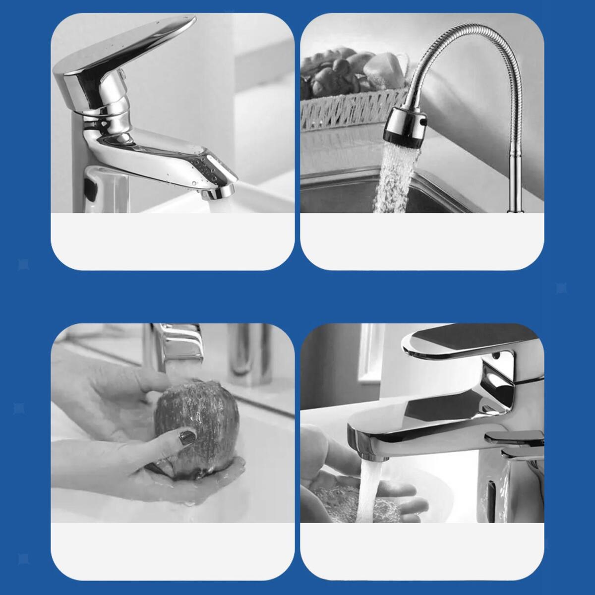 2pcs Faucet Extender Rotating Robotic Arm Leak Proof for 24mm Od Faucet