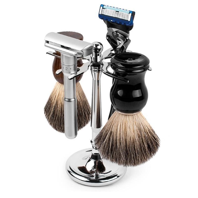Men Zinc Alloy Razor Holder Shaver Brush Stand Bracket Metal Support Shelf
