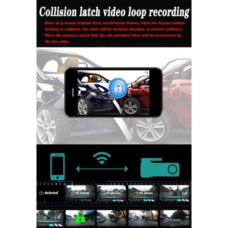 Windshield Hid DVR Car Dash Cam G-Sensor Video Camera Parking Monitor Recorder