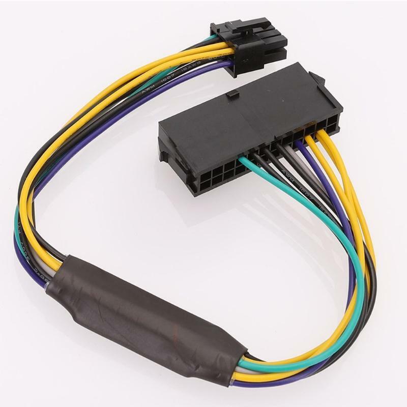30CM/11.8in For Dell Optiplex 9020 3020 7020 8-pin Power Cord ATX 24p To 8p Line
