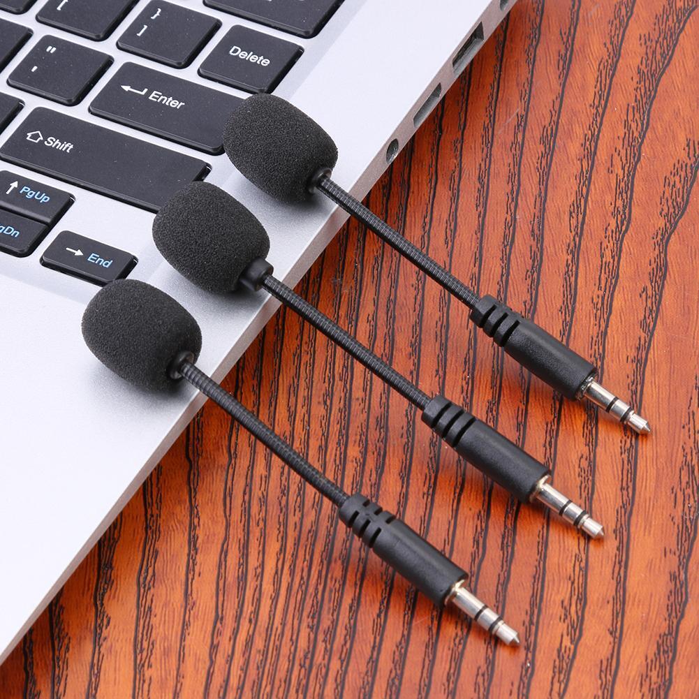 3pcs Mini 3.5mm Jack Flexible Capacitance Microphone Mic for Phone Laptop