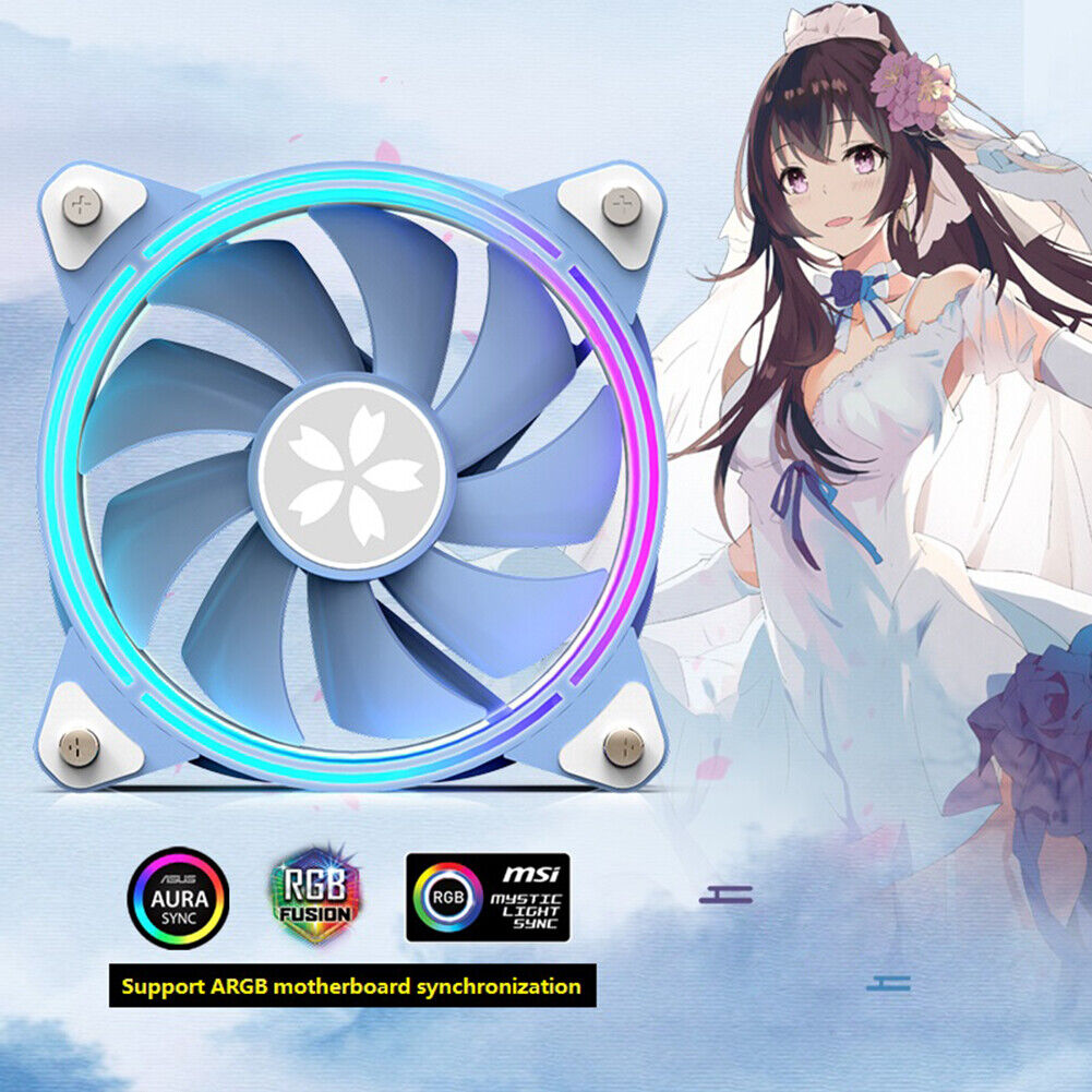 Yeston ZEAGINAL 12cm PC Case Fan Cooling Hydraulic 4Pin PWM ARGB CPU Cooler