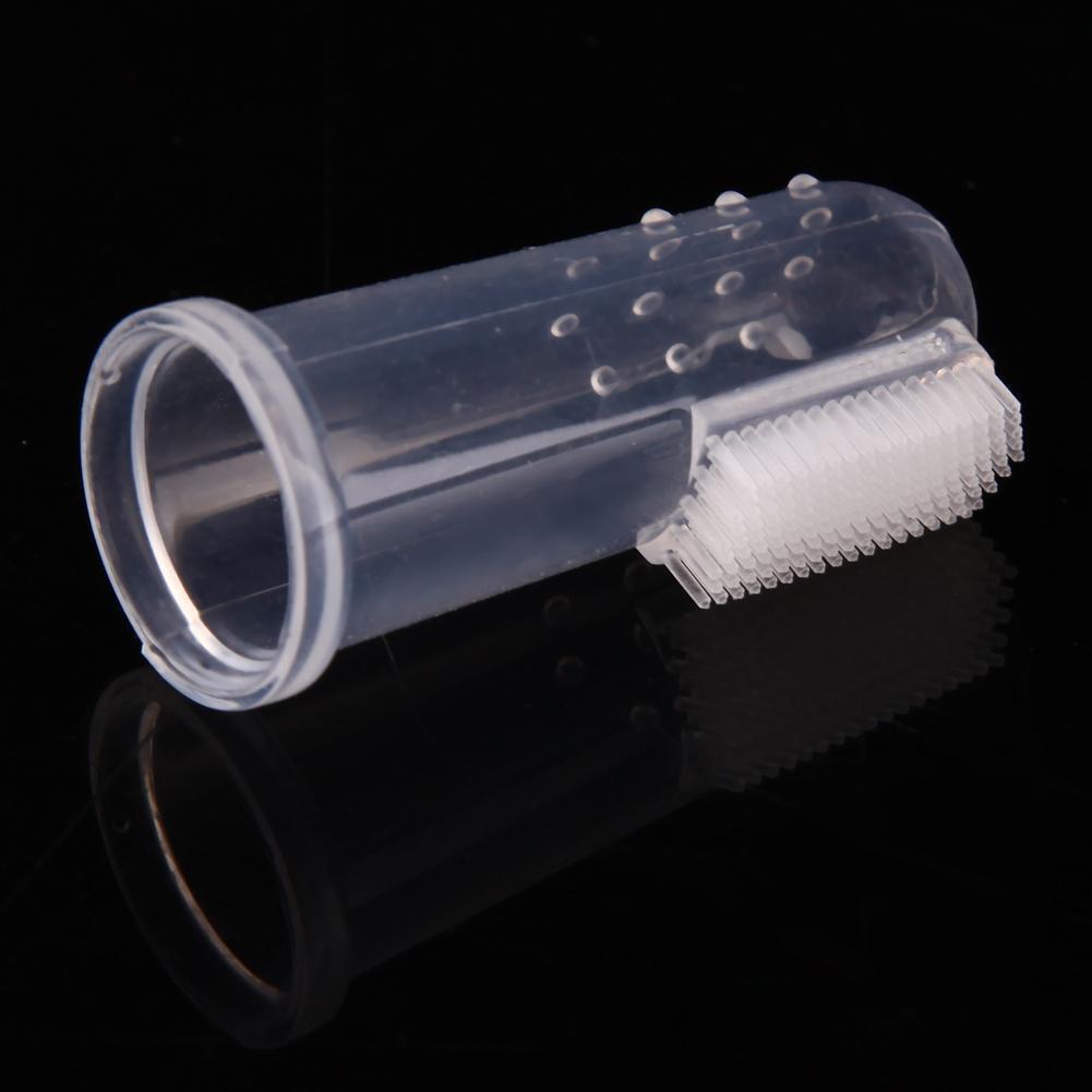 Pet Dog Cat Silicone Finger Toothbrush Oral Dental Cleaning Teeth Care(02)
