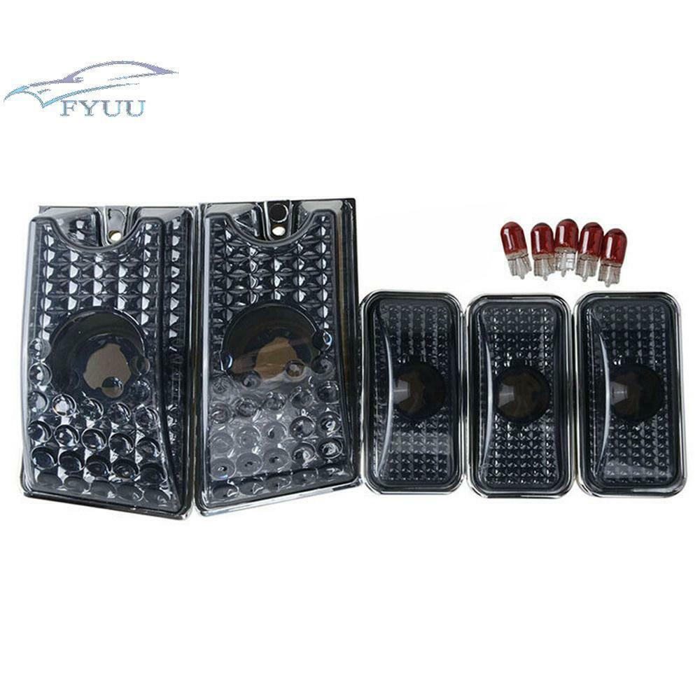 10 Pcs Yellow & Red LED Cab Marker Roof Top Lights Smoked For Hummer H2 2003-09