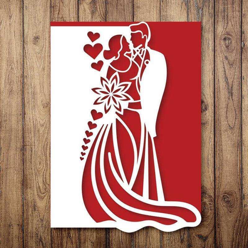 Valentine's Day Bride Groom Metal Cutting Dies Stencil DIY Scrapbook Album Card