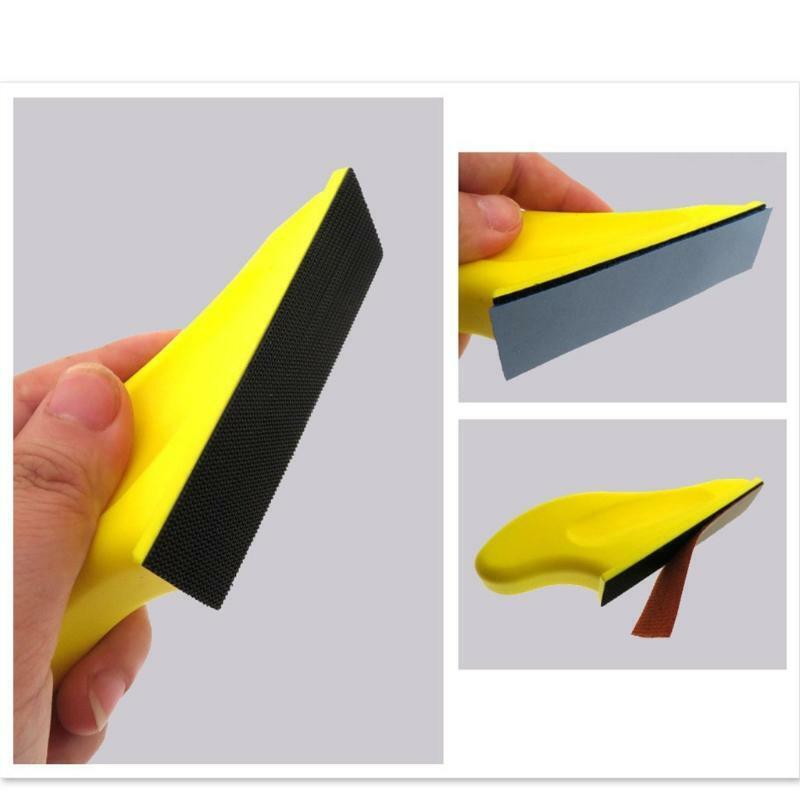 2 Piece Practical Hand Sanding Block Sanding Disc Holder for Furniture Polishing