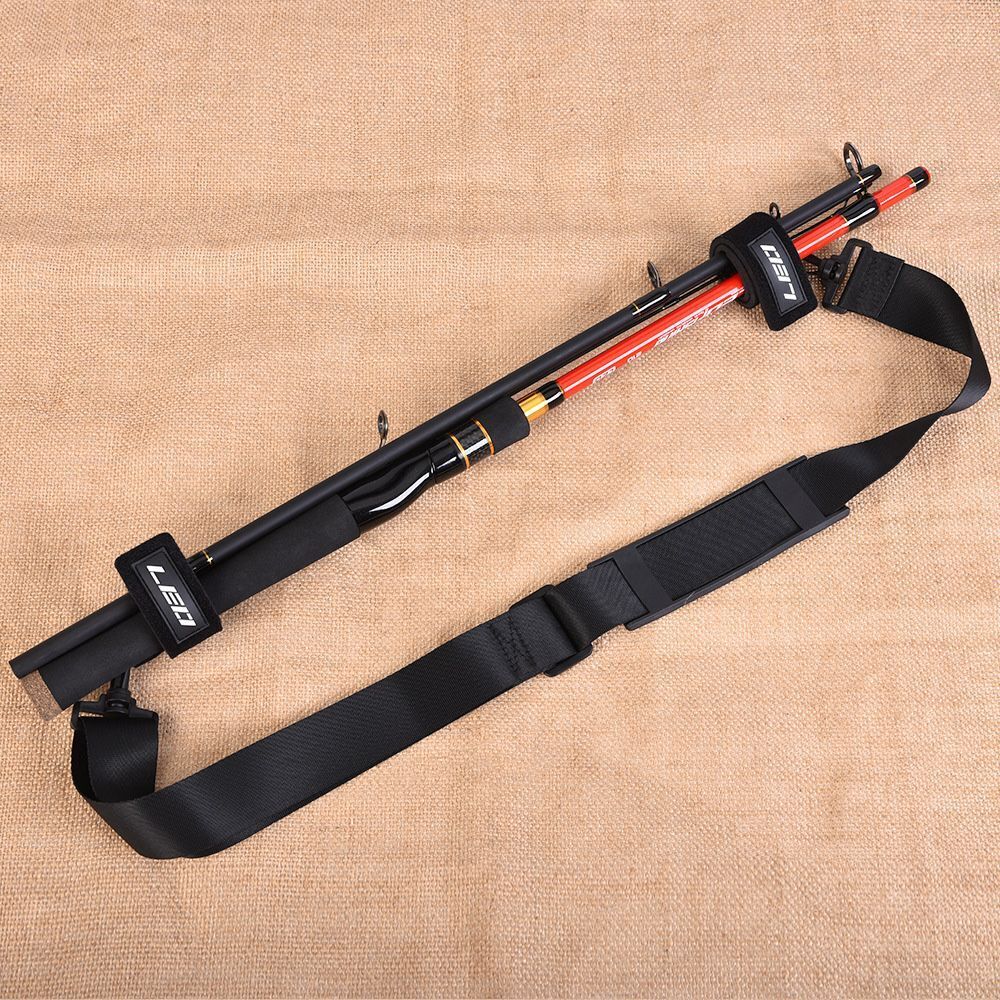 New Shoulder Travel Fishing Tackle Holder Carry Strap Band Fishing Rod Belt