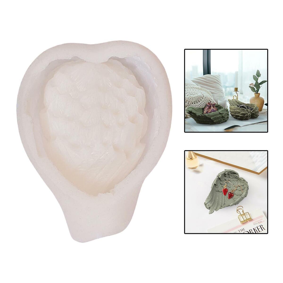 Creative Silicone Mold DIY Epoxy Wing Storage Box Tray Mold Dish Casting