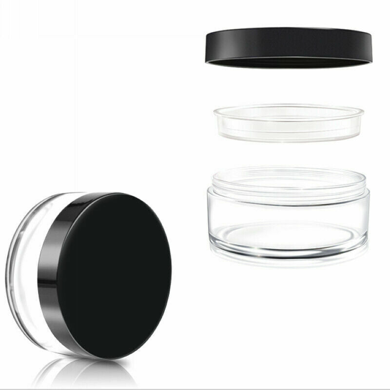 Refillable 50g Plastic Loose Powder Jar Sifter Empty Cosmetic Makeup Container
