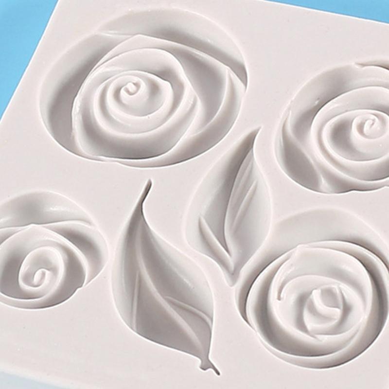 Rose Chocolate Cake Molds Handmade DIY Cake Fondant Decoration Soap Making Mould