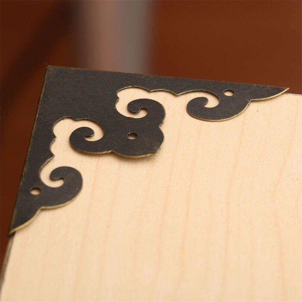 50mm Jewelry Chest Box Decorative Wood Case Edge Corner Protector Guards 4pcs