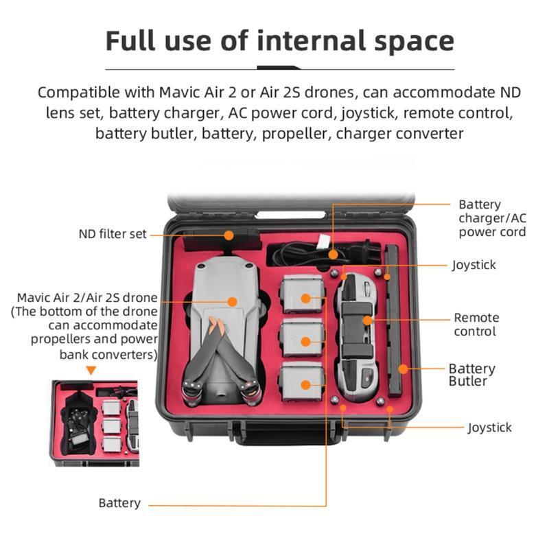 Waterproof Hard Carrying Case Compatible with Air 2S /Mavic Air 2 Drone