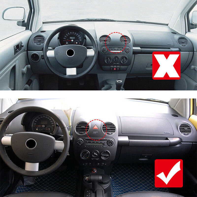 Carbon Fiber Style AC Panel Cover Trim Fit For VW New Beetle 2003-2010 New