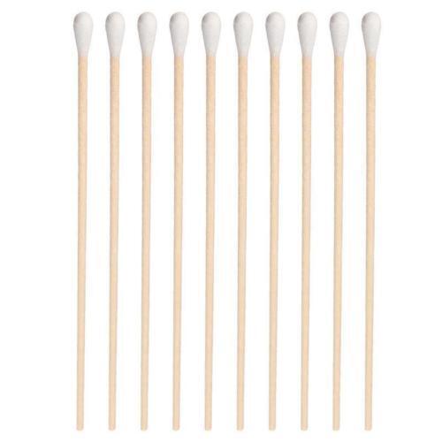 200pc 6" Long Wood Handle Cotton Swab Buds Applicators Lab Cleaning Tool Kit
