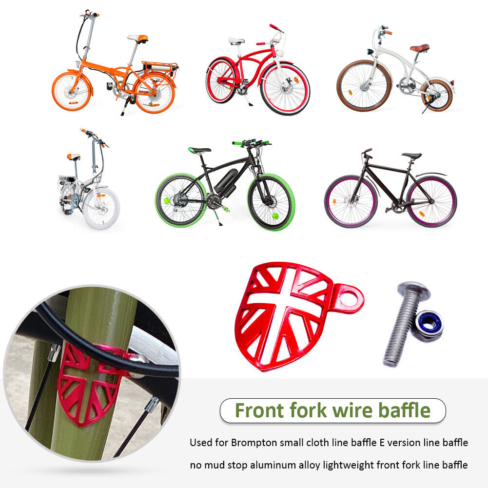 Bicycle Front Fork Protection Brake Line Protector for Brompton (Red)