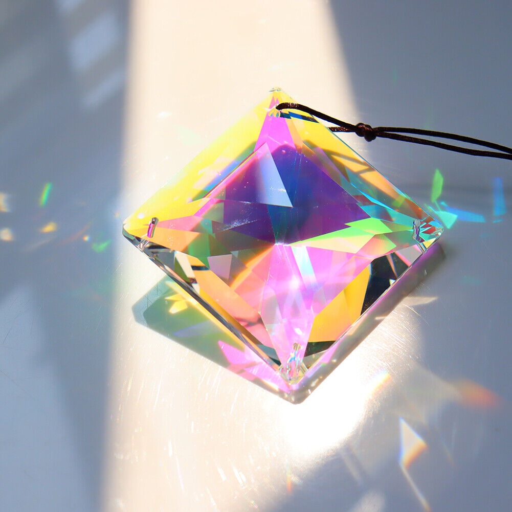 Crystals Prism Rainbow Maker Hanging Light Catcher Pendant Craft Decor (C)