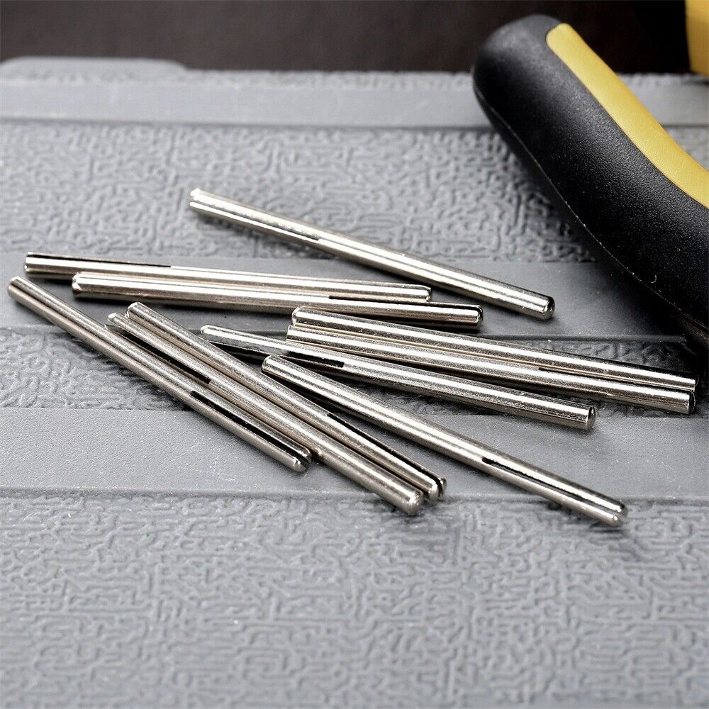 10pcs Sandpaper Straight Split Mandrels 1/8" Shank Clip Handle Rotary Tool New
