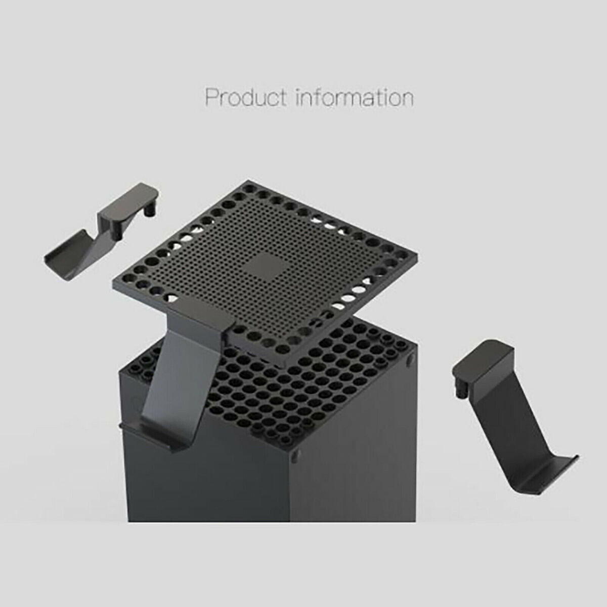 For Xbox Series X Host Heat Sink  Dust Cover Net &Controller Handle Stand Holder