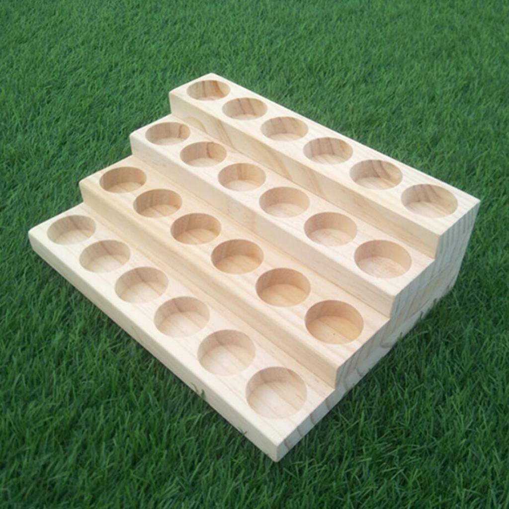 1 Pcs Handmade Wooden Essential Oil Display Rack Tray Aromatherapy Oil Organizer