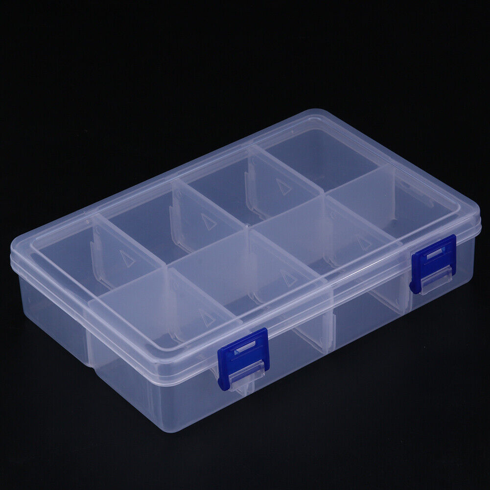 8 Compartment Adjustable Storage Box Jewelry/Tool Container Organizer
